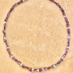 Amethyst and sterling silver necklace